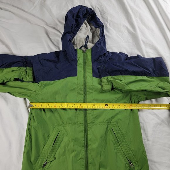 LL Bean Kids Medium Green Blue Jacket Full Zip Hoodie Outdoors Casual School - Picture 10 of 13